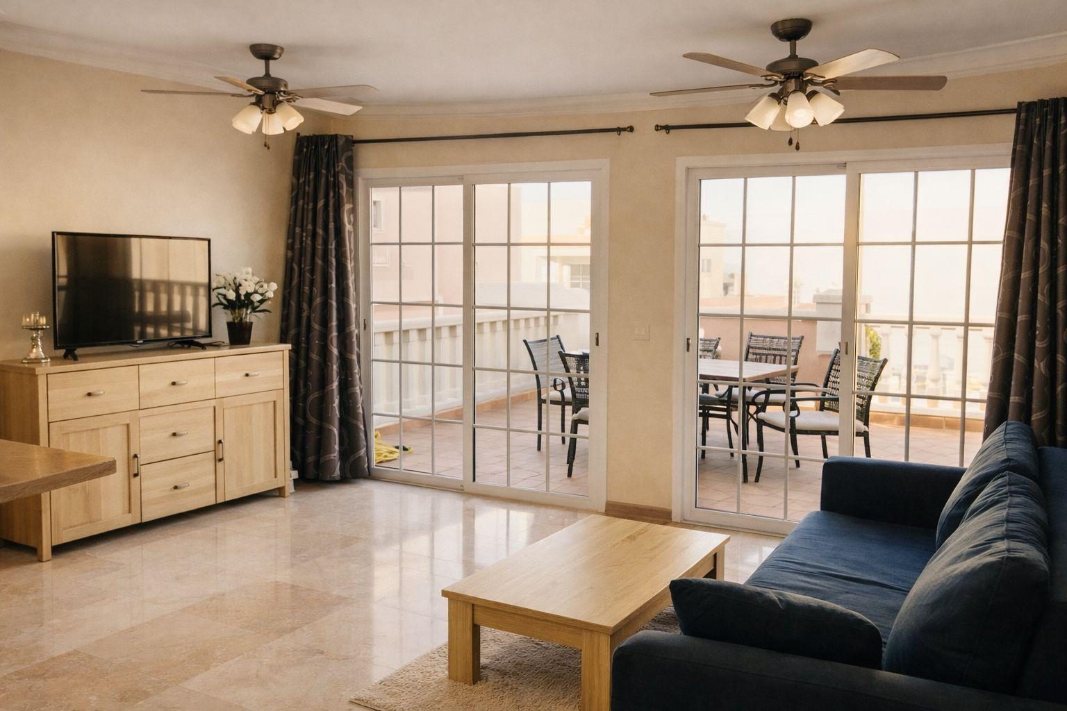 The living room by day