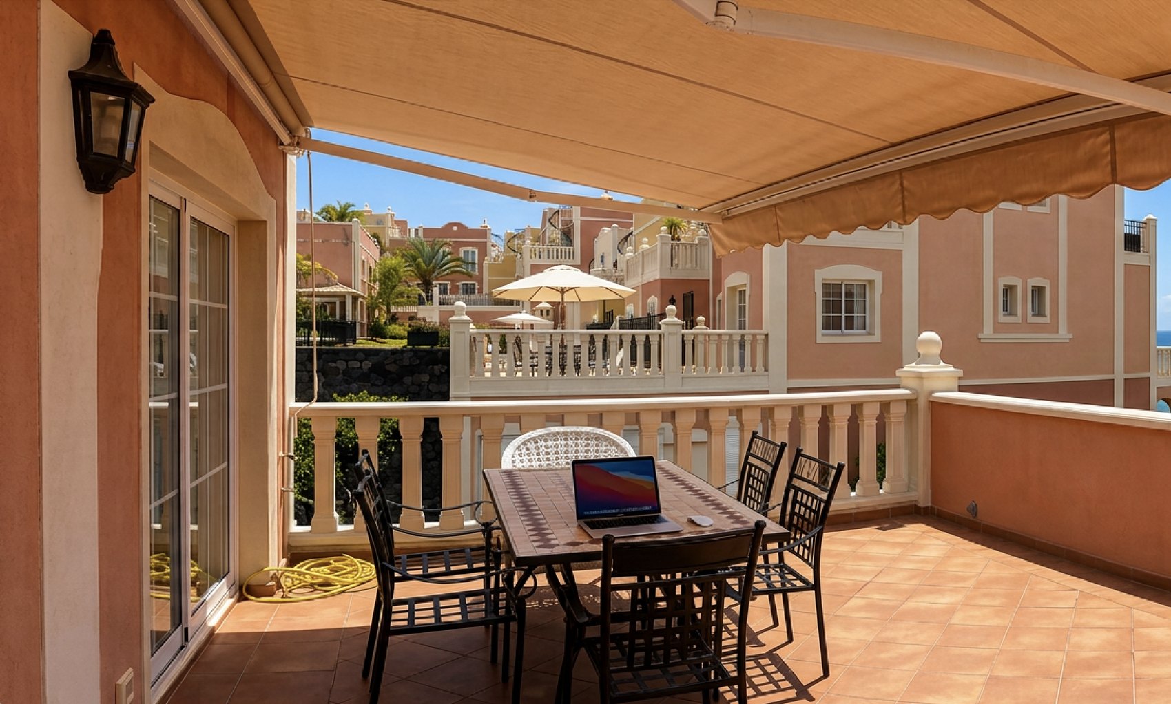 A terrace that works as an office